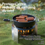 H&S Pare Vent Pliable Rechaud Camping Gaz - Pare Feu avec 10 Plaques Barrieres pour Feu - Pare-Vent de Camping Cuisson Poele Pla