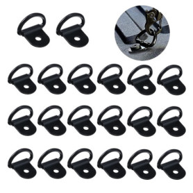 20 Pièces Anneaux D'Arrimage à Anneau en D, Traction Anneaux Arrimage, Anneaux d'Arrimage en Acier Inoxydable, Anneau d'Arrimage