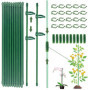 Tuteurs pour Plantes,20 Pièces Tuteur Plante Interieur, 20 Tiges de Plantes Clips, 10 Tiges Tube d'extension, Attache Plante, Tu