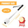 2 PCS Baguette de Tambour,Baguette Tambour avec Feutre De Laine Head,Tambour Maillets Percussion Fanfare Accessoires