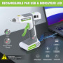 WORKPRO Pistolet à Colle Chaude Sans Fil 12 V avec 15 Bâtons de Colle 200x11mm, Batterie Lithium-ion 2000mAh, Chargement par USB