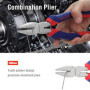 WORKPRO Jeu de Pinces en Cr-V Pince Multiprise, Pince Universelle, Pince Coupante, Pince à Bec Long et Clé à Molette pour Répara