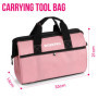 WORKPRO Boîte à Outils Pink Rose 53 Pièces avec Tournevis sans Fil 3,7 V, Caisse à Outils Complete avec Sac Durable, Trousse à O