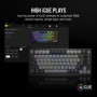 Corsair K65 Plus Wireless Clavier de Jeu mécanique remplaçable à Chaud 75% RGB - Interrupteurs linéaires MLX Red pré-lubrifiés -