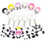 HOWAF 24pcs Anniversaire Panda Cadeau, Panda Porte Clés, Panda Bracelets Fille, Panda Bagues Jouets Kit Enfants Fête, Pinata Ann