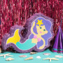 Pinata sirène pour les décorations de fête d'anniversaire pour filles (petite taille, 40 x 29 x 8 cm)