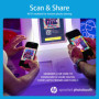 HP Sprocket Photobooth Imprimante Photo instantanée 3x4” (Blanc) – 250+ Cadres, Impression sur Papier Zink, Wi-FI, Anneau LED, é
