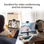 j5create Webcam Grand Angle 4K avec Microphone pour la vidéoconférence, la Diffusion en continu, l'enregistrement en Ligne, Comp