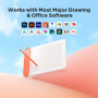 Tablette Graphique Bluetooth UGEE Q8W, Tablette de Dessin Portable 8 Pouces, Tablette Dessin pour Débutants, Tablette avec Style