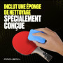 PRO SPIN Kit de Nettoyage en Caoutchouc pour Tennis de Table – 200 ML Nettoyant pour Raquettes de ping-Pong et éponge Inclus | E