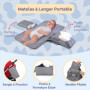 RUVALINO Sac à Dos à Langer, Sac à Langer bébé avec Matelas à Langer Portable, Porte-Sucette et Sangles de Poussette, Sac de Voy