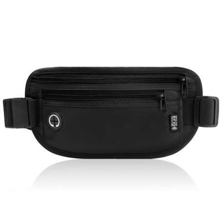 GlasFlength Ceinture de Voyage avec RFID Blocage, Sac Banane pour Femmes et Hommes Imperméable Secrète Sacoche Banane Ajustable 