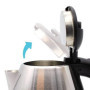 Bouilloire électrique 1,5 litre. Chauffe-eau 1500 W. Théière chauffante. Démontable. Base 360° avec protection surchauffe. Acier