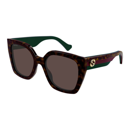 Gucci Lunettes de Soleil GG1300S Havana/Brown 55/19/145 femme