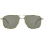 Montblanc Sport Mb0278s-002 56 Sunglass Man Metal Lunettes de Soleil, Doré/Vert