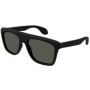 Gucci GG1570S 001 Lunettes de soleil carrées pour homme Noir/gris 57/18/145, Noir, 57/18/145