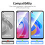 NEW'C Lot de 3, Verre Trempé pour Oppo A96 4G, Oppo A36, Film Protection écran efficace contre les Rayures - sans Bulles - Ultra