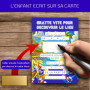 RXLITE NOUVEAUTE 2024 Kit créatif participatif premium de 20 Cartes d'invitation anniversaire à gratter thème Sonic Hérisson en 