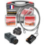 Rebadis Eclairage arrière Feux Led sans fil WiFi pour remorque, Inclus cablettes Antivol, Fixations Magnétique, Kit plaque feu