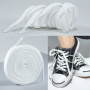 MARKETIFAR Lacets Blancs pour Baskets-4 Paires Lacet Blanc-Lacet Chaussure-Parfait pour Converse Haute-Lacets blancs plats-120 c