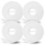 MARKETIFAR Lacets Blancs pour Baskets-4 Paires Lacet Blanc-Lacet Chaussure-Parfait pour Converse Haute-Lacets blancs plats-120 c