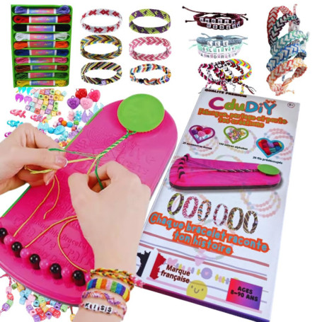 Kit Bracelet Bresilien et d'Amitié avec Notice en Français – Idée Cadeau pour Fille 8-16 Ans, Ado – Kit DIY Loisirs Créatifs Enf