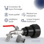 "Robinet Cuve 1000L 1/2 S60X6 IBC- Extension Intégrée,raccord cuve 1000 litres,conçu et spécialement adapté à l'utilisation des 