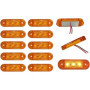 Formplas 10 x LED Feux Gabarit Position Lateral Jaune 12v 24v Remolque Camion Camionette Lampe