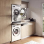 ASKO HDB1153W Kit de superposition lave-linge/sèche-linge avec tablette coulissante et panier à linge, Blanc