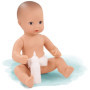 Götz 0754010 Poupée Nouveau-né Aquini Boy - Poupée de Bain de 33 cm de Haut avec Yeux Marron Peints et sans Cheveux - bébé de Ba