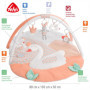 Fehn Couverture d'activités 3D Arche de jeu Le lac des cygnes, Couverture d'éveil avec 5 jouets amovibles à attraper, pour bébé 
