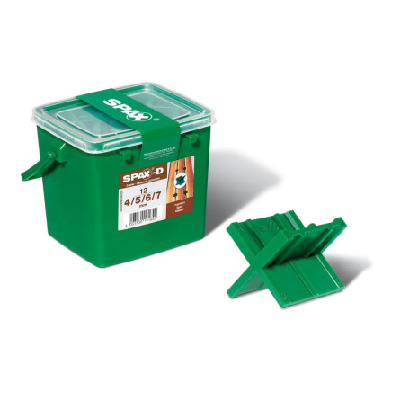 Spax – Jauge à mortier pour joint 4 tailles : 4/5/6 et 7 mm Lot de 12 dans une boîte avec poignée – 5000009186209