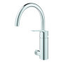 GROHE Start 30495001 Robinet d'évier à une seule main (économie d'eau, montage monotrou, système de fixation rapide), chromé