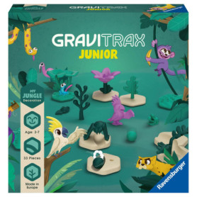 Ravensburger-Gravitrax Junior-Set d'extension Ice/Jungle-33 pièces-Circuit de Billes-Jeu de Construction créatif-Parcours de Bil