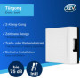 REV Carillon de porte 220102, timbre électrique bicolore, 9 V DC, jusqu'à 75 dB, blanc