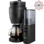 Melitta Cafetière à Filtre AromaFresh Glass Pro X Noire, avec Moulin à grains Intégré & Verseuse Isotherme, Double Fonction Minu