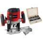 Einhell Défonceuse TC-RO 1155 Kit (1 100 W, pinces de serrage Ø 6 et 8 mm, variateur de vitesse, butée parallèle, adaptateur d’a