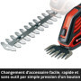 Einhell Cisaille à gazon taille-buissons sans fil GE-CG 18/100 Li T Kit Power X-Change (18 V, manche télescopique, acc. coupe-he