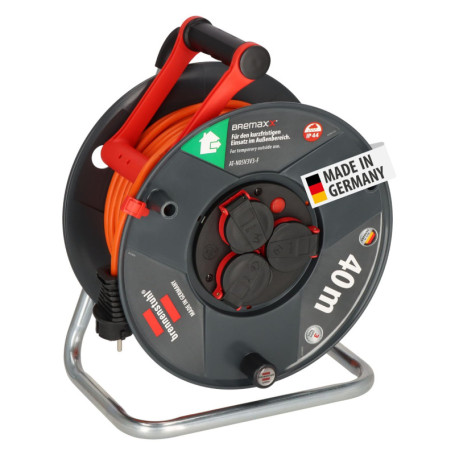 Brennenstuhl Garant V2 Enrouleur de câble IP44 40 m pour l'extérieur (fabriqué en Allemagne, câble de couleur orange, utilisatio