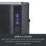 SEVERIN Grille-pain automatique 1 400 W, Grille pain compact 2 fentes jusqu'à 4 tranches, Toaster électrique avec réglage du deg