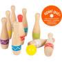 small foot Jeu de quilles Active, en Bois, Jeu d'intérieur et d'extérieur, pour Enfants à partir de 3 Ans, 11912
