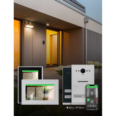 Schneider Electric RGE2092150 Twin Bus Ritto Twinbus IP Video Interphone de Porte 1WE, AP, Gris, Anthracite