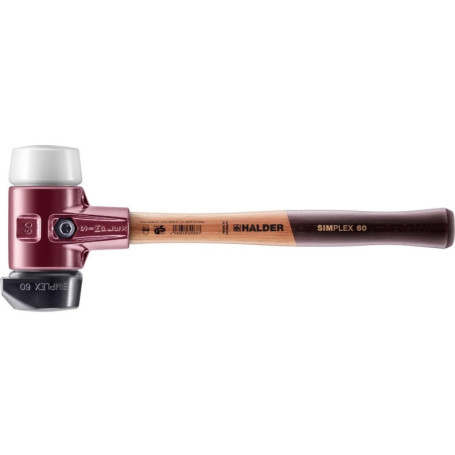 HALDER FRANCE Maillet HALDER SIMPLEX Caoutchouc chargé, avec Pied intégré/superplastique, avec boîtier en Fonte malléable et Man