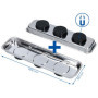 BRILLIANT TOOLS BT691155 Tablette magnétique / jeu de coques en inox, 65 x 226 mm, 2 pièces [Powered by KS TOOLS], Inconnu