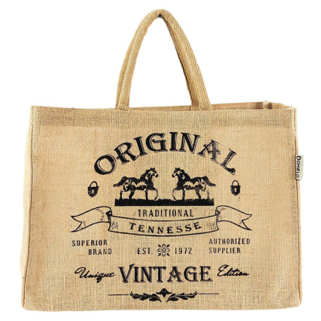 Domelo Paniers de courses. Sac à provisions imprimé. Sac en toile de jute grand sac en panier, sac de plage imperméable. Sacs en