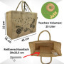 Domelo Panier de courses. Sac de shopping en jute. Grand sac de courses, sac de plage imperméable. Sac en jute comme sac de bain