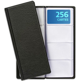 Praknu Porte Cartes de Visite pour 256 Cartes avec Intérieur Transparent - Rangement Carte de Visite à usage Professionnel ou Pe