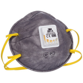 Masque antipoussière coque spécifique odeurs gênantes et vapeurs organiques 3M™ 9914 - FFP1, avec soupape Coolflow™