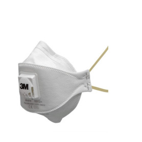 Masque antipoussière pliable 3 panneaux 3M™ Aura™ 9312+ - FFP1, avec soupape Coolflow™ - boîte de 5, Certifié EN sécurité