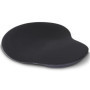 Hama Ergo Tapis de Souris - Tapis de Bureau 2 en 1 avec Repose Poignet Intégré, Dessous Anti-Dérapant - Noir